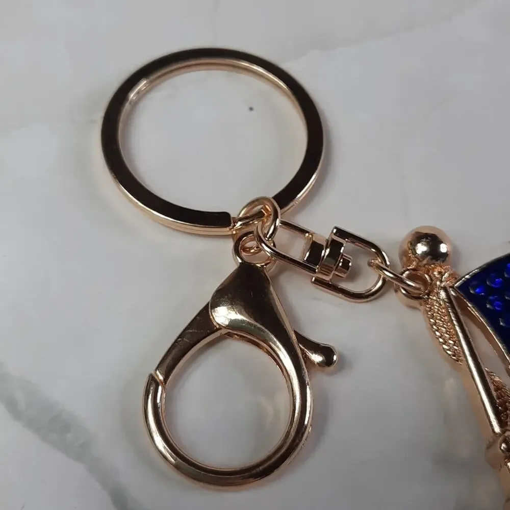 Waving American Flag Keychain